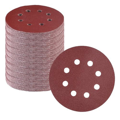 WORKPRO Sanding Discs, 5-Inch 120 Grit 8-Hole Hook and Loop, 150 Pack - style: 150PCS 5 Inch 120 Grit