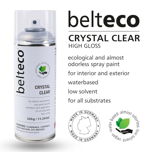 Crystal Clear High Gloss Spray Paint |Water-based Clear Spray Paint - color: Crystal Clear High Gloss, size: 11.29 Ounce (Pack of 1)