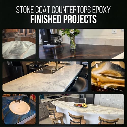 Stone Coat Countertops Epoxy Resin Kit for Countertops, Bar Tops, 1/2 Gal - size: 1/2 Gallon