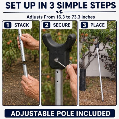 Tree Branch Support Pole & Crutch – Protect Limbs from Breaking (1-Pack) - color: Crutch & Post Set, size: 1-Pack