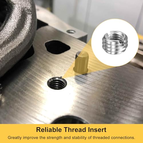 HARFINGTON 20pcs Thread Repair Inserts M8 x 1.25 Male to M5 x 0.8 Female Thread 5mm Long Stainless Steel Reducing Nuts Metric Self Tapping Sleeves Threaded Reducer Industrial Fasteners - size: M8 x 1.25 Male to M5 x 0.8 Female x 5mm
