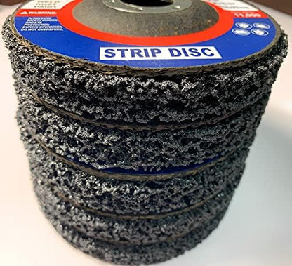 SIGNI 5 Pack 4-1/2" x 7/8" Poly Strip Discs Stripping Wheel for Angle Grinder -Remove Paint, Rust and Clean Welds Oxidation (5 Pack-Black) - color: 5 PACK-BLACK