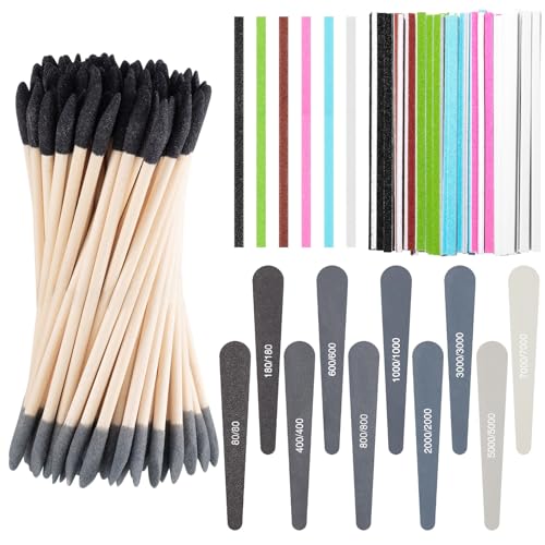 70 Pcs Sanding Sticks for Plastic Model, Teardrop, 80-7000 Grit - style: Teardrop