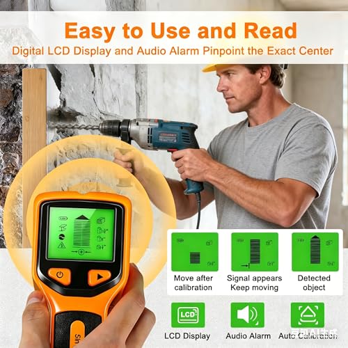 5 in 1 Stud Finder Wall Scanner with Smart Chip & HD LCD Display