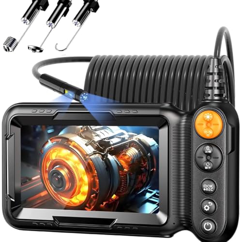 Daxiongmao Endoscope Camera with Light, 1080P HD Borescope - color: Yellow