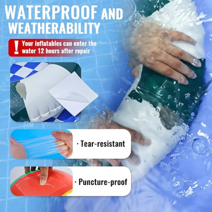 Waterproof Clear Vinyl Inflatable Repair Tape for Bounce House,Pool,Float - size: 4 in x 7 ft Roll