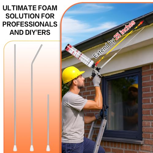 Professional Spray Foam Gun Extension Kit,13.8 inch,Threaded