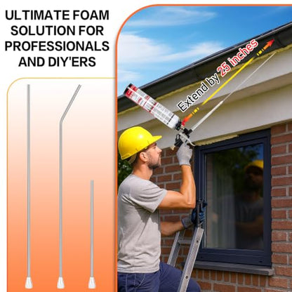 Professional Spray Foam Gun Extension Kit,13.8 inch,Threaded