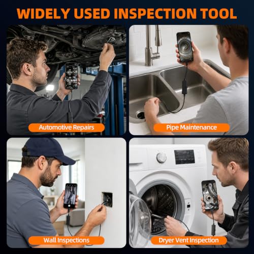 Endoscope Camera with Light for Android & iPhone, 1920P HD Borescope