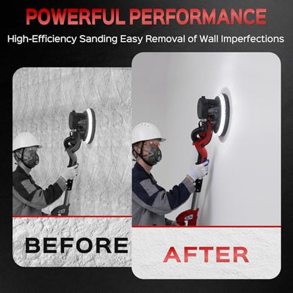 Drywall Sander, 2026 Upgraded 8-Amp Popcorn Ceiling Removal Tool - color: Red & Black