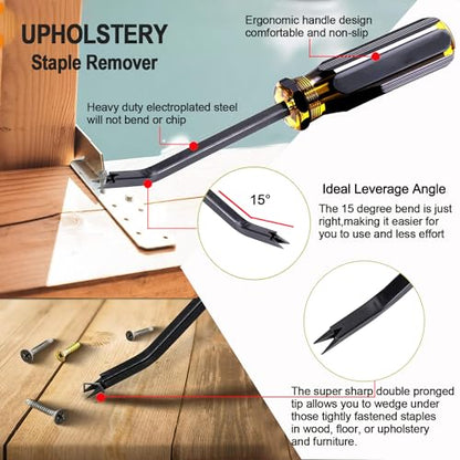 3Pcs Heavy Duty Staple Remover, Upholstery Staple Puller Tool
