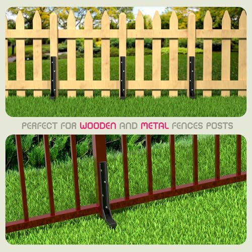 Fence Post Repair Kit, Heavy Duty Steel Ground Anchor Spike, 2-Pack
