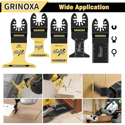 115PCS Multitool Blades Kit, Titanium Metal Multi Tool Blades Cutting Wood - size: 115PCS