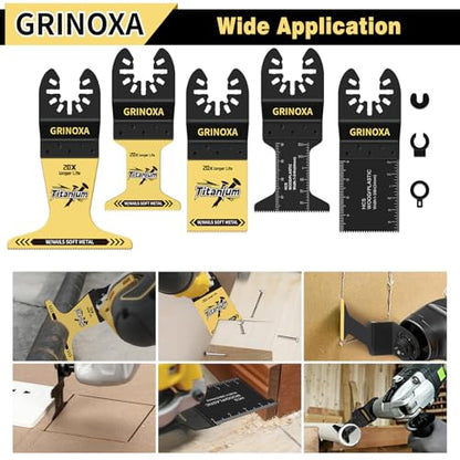 115PCS Multitool Blades Kit, Titanium Metal Multi Tool Blades Cutting Wood - size: 115PCS