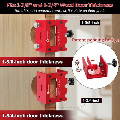 Door Hinge Mortise Jig and 1" x 2-1/4" Door Latch Jig for Router