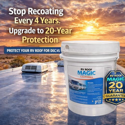 Best RV Roof Sealant for RV Roof Repair | Specially Designed for VOC Compliance | Only Product with No Primer Needed | Apply on All Type of Roofs | 2 Gallon Pail