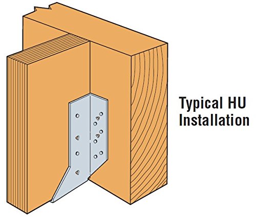Simpson Strong-Tie Hardware Bracket HU11 - Heavy Duty Face Mount, G90 Galvanized - 1-13/16 x 11-1/16 in, 25 Pack