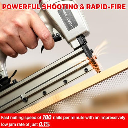 KEENTECH Pneumatic Pin Nailer 23 Gauge with 2160pcs 5/32" to 1" Pin Nails - color: Silver, size: Fit 5/32" to 1" Pin Nails