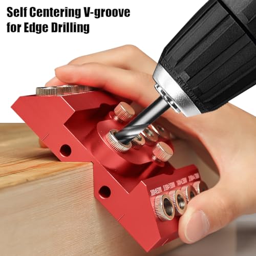 Toolcool 30 45 90 Degree Angle Drill Guide Jig for Straight Angled Holes with Detachable Drill Bushings And Positioning Bar