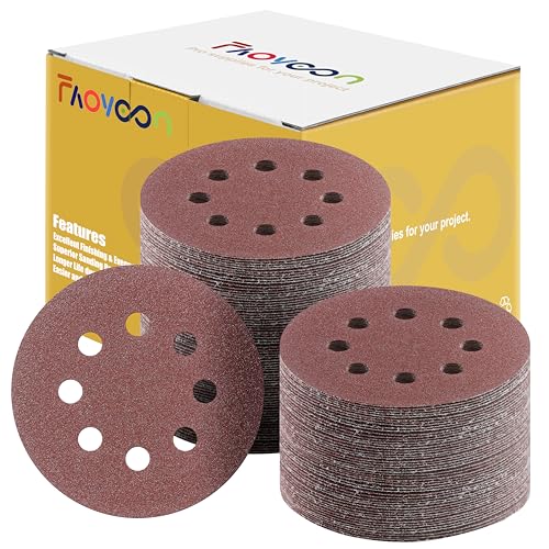 80 Grit 5 Inch Sanding Discs Hook and Loop, Sanding Disks, Sandpaper for Wood, 100 Pcs - style: 80 grit 100 Pcs