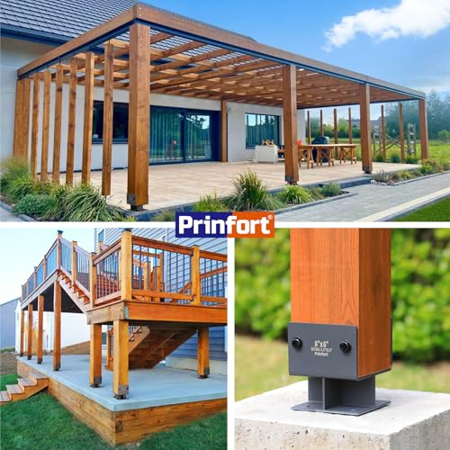 Stainless Steel 6"x6"(Actual 5.5"x5.5") Post Base Bracket Concrete, Wet Set Concrete Post Anchor Bracket Heavy Duty 1Pack - size: 6"-Wet Set