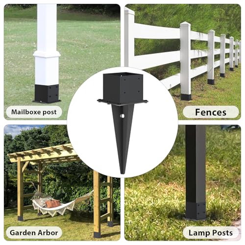 1 Pcs 22-inch 6"x 6" Fence Post Anchor Ground Spike(Internal 5.6"x5.6") - size: 1, style: 6"x 6"