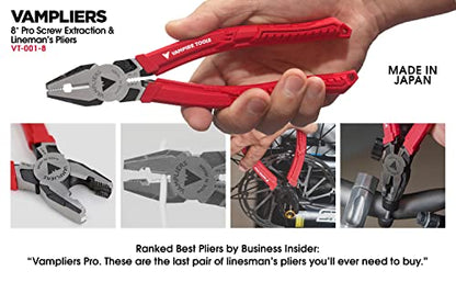 VAMPLIERS 4-PC Stripped Screw Extractor Pliers Set Tool Pouch Made in Japan - style: 4-PC Pliers Set + Tool Pouch
