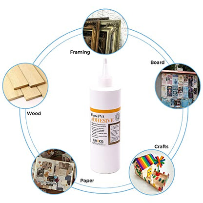 Lineco Frame PVA Adhesive, Acid Free, Dried Clear and Flexible, 16 oz - size: 16 oz