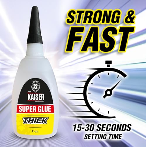 Thick Cyanoacrylate (CA) Super Glue – 2 Pack (2 x 2 oz Bottles) – Heavy-Duty Adhesive for Woodworking, Marble, and Repair Projects - size: 4 oz