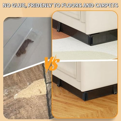 Under Couch Blocker for Pets & Toys, 1.6" Tall, Fits Gaps Up to 1.6", 8 PK - size: 1.6" Height 8Pcs