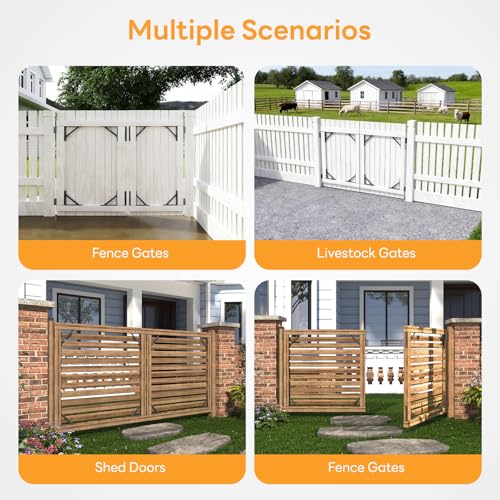 DIYHD 2 Pack Heavy Duty Anti-Sag Gate Kit for 2x4 Lumber, Fits 24"-60" Wide - size: Kit - 2 Packs (No Latch)