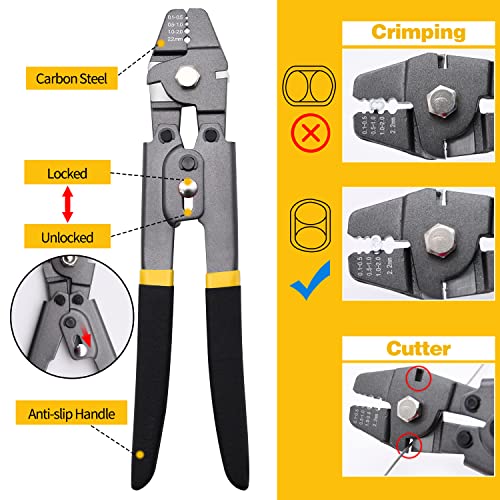 328ft 1/16" Wire Rope Crimping Tool Kit