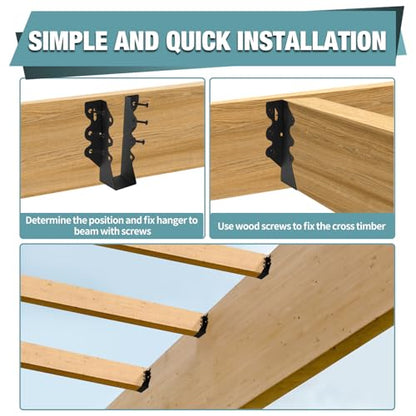 2x6 Joist Hanger 48Pcs,Q235B Steel Joist Bracket for Wood - size: 48PCS, style: 2''X6'' Joist Hanger