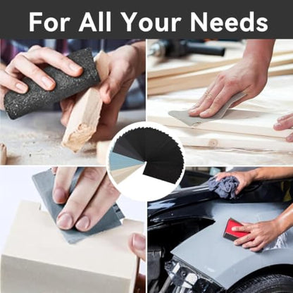32 Pcs Coarse Sandpaper 60-800 Grit Wet Dry Sheets - size: 32PCS/60-800Grit