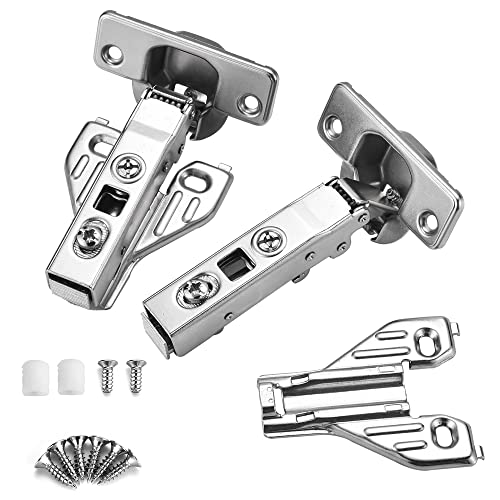 2Pcs Soft Close Face Frame Cabinet Hinges 50% Faster Install - size: 1 Pair