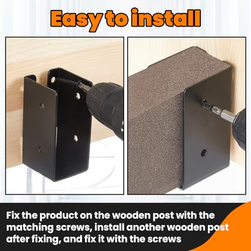 Blulu 30 Pcs 2"x4" Concealed Joist Hangers with Screws, 2"x4" Brackets - size: 2 x 4 Inches