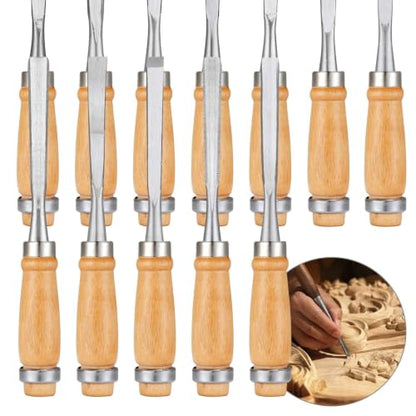 Calary 24Pcs Wood Carving Chisel Set - Kit Including Small and Large Size Wood Carver Set