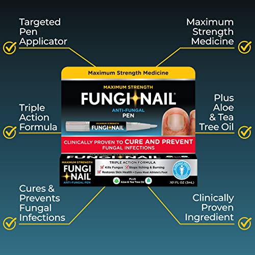 Fungi-Nail Pen Applicator Anti-Fungal Solution 0.101 Fl Oz, 2 Pack - size: 0.1 Fl Oz (Pack of 2)