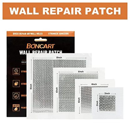 Boncart Self-Adhesive Drywall Repair Patch Kit, 2, 4, 6, 8 Inch - style: Wall Patch 2/4/6/8inch x2