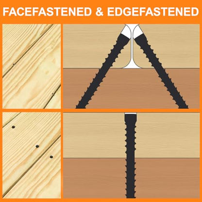 #10 x 2-3/4" Hidden Deck Screws, 750Pcs Star Drive Countersunk Wood Screws - size: #10 x 2-3/4
