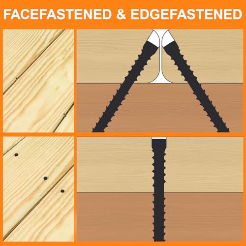 #10 x 2-3/4" Hidden Deck Screws, 750Pcs Star Drive Countersunk Wood Screws - size: #10 x 2-3/4