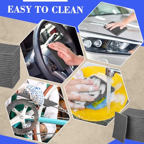 50 Pack Gray Fine Scuff Pads 6 X 9 in Abrasive Sanding Pad - color: Gray