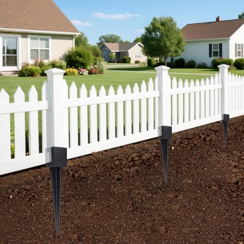 2 Pcs 4"x4" Fence Post Anchor Ground Spike 26"(Actual: 3.6"x3.6") - size: 26 Inch