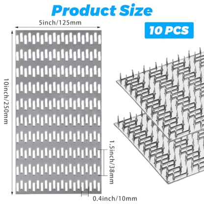 10 PCS Truss Plates, 10 x 5 Inch, 1 mm Thick - size: 10 x 5 Inch