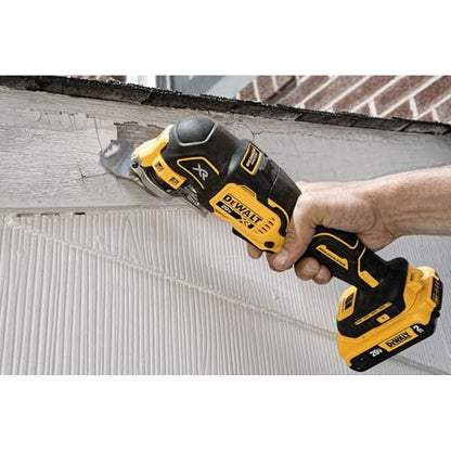 DEWALT 20V MAX XR Oscillating Multi-Tool Cordless, Variable Speed Brushless Motor Multitool with LED Light, Extended Runtime, Includes Two Wood Cutting Blades, Tool Only (DCS356B) (Pack of 4) - style: Tool Only (Pack of 4)