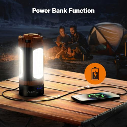 OGERY Rechargeable 10000mAh Camping Light with Stand - color: Orange