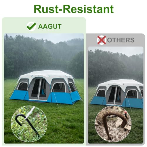AAGUT Rebar Stakes 12 Inch J Hook, Premium Anti-Rust Tent Stakes for Canopy - color: Black J-12 Inch-Φ1/4", size: 16pcs