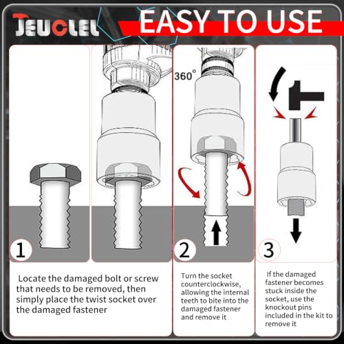 10PCS Twist Lug Nut Socket Set, 3/8" Drive Bolt Nut Extractor Tool - color: 10 Pcs Lug Nut Extractor 3/8 Inch Drive