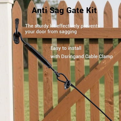 HOME MASTER HARDWARE Anti Sag Gate Kit for Wooden Fence, Black, 2 Pack - color: Black, size: 2 Pack
