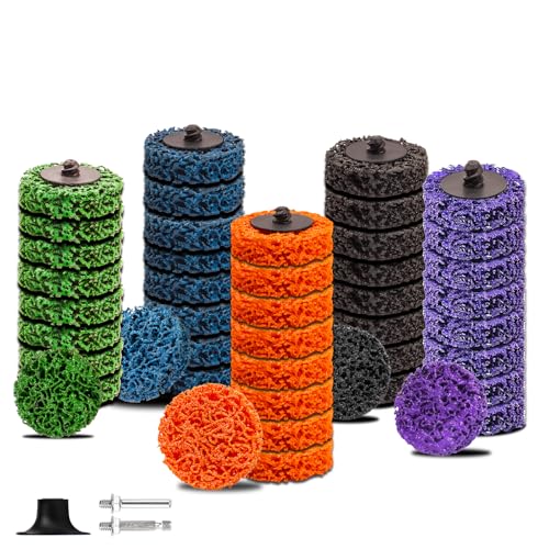 HOMO FABER 46 PCS 2 Inch Strip Discs, 2 Inch Sanding Discs Kit Quick Change - style: 46pcs - 2'' Strip Discs